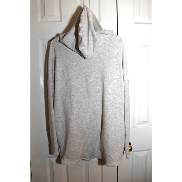 Athleta Purana Lt. Gray Wrap Sweatshirt sz S/T - Picture 4 of 5